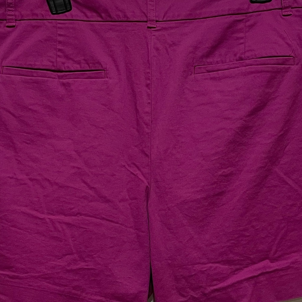Vibrant Ann Taylor Womens Plus Size 18 Violet Purple Preppy Casual Chino Shorts - Picture 5 of 9